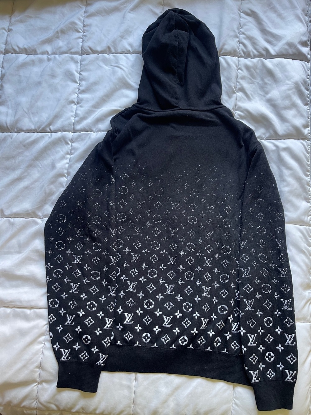 Louis Vuitton knit hoodie with iconic monogram motif NWT